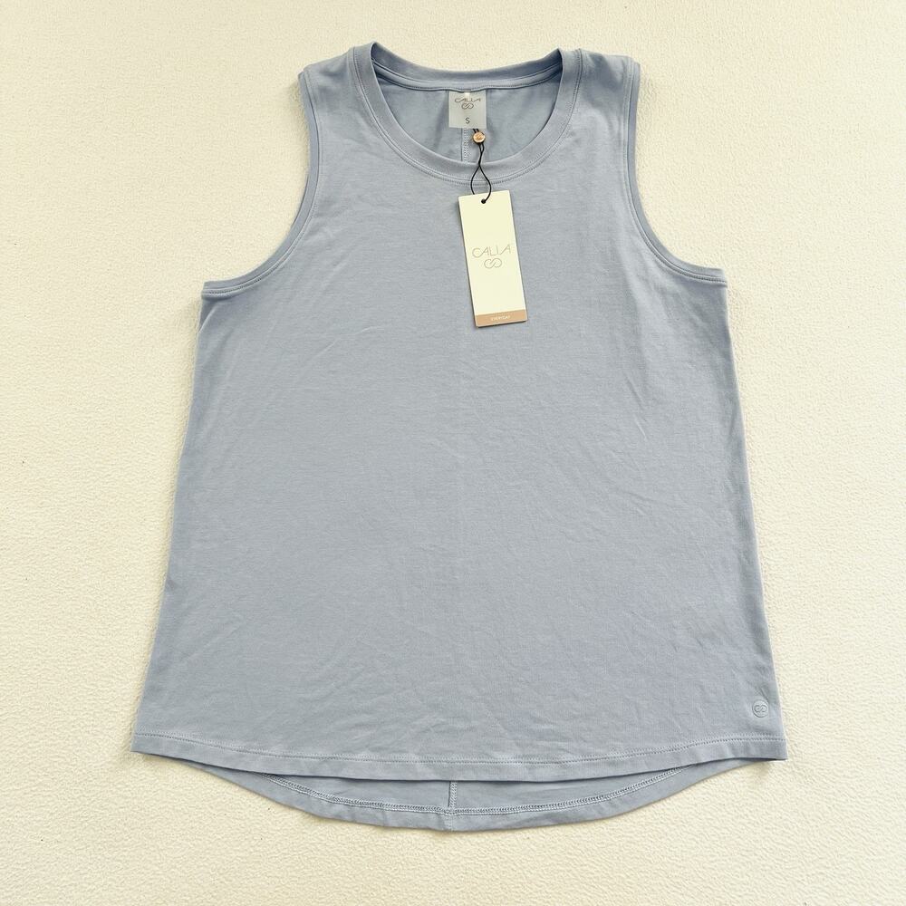 NWT Calia by Carrie Underwood Women Peri Dusk Everyday Shirttail Tank Top S